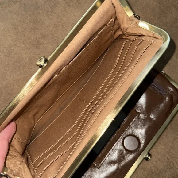 HOBO International Lauren Patchwork Clutch Wallet MOCHA MULTI - Picture 9 of 9